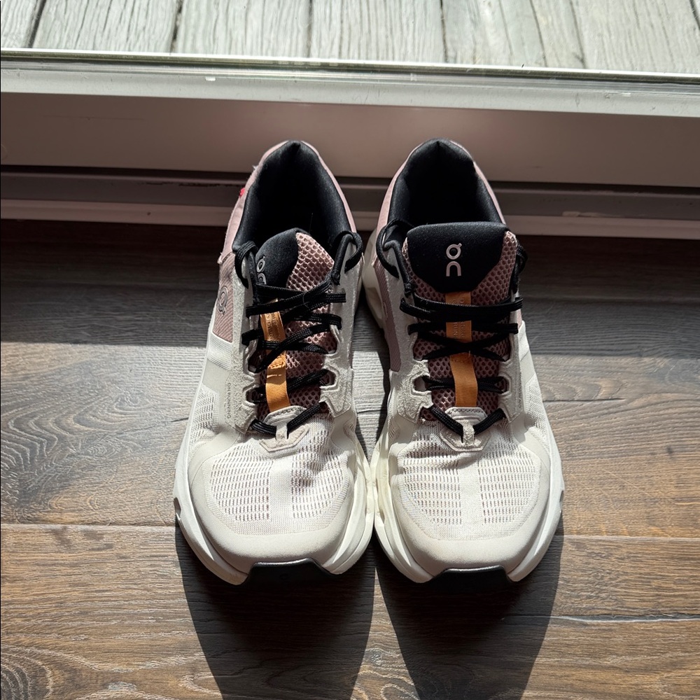 On Running CloudRunner2  White, Black, Orange Sneakers